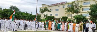 Independence Day celebrated at Aryans Campus