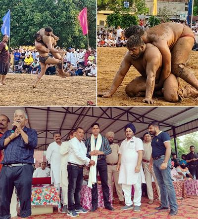 Both the wrestlers were declared joint winners in the 'Jhandi Di Kushti' competition