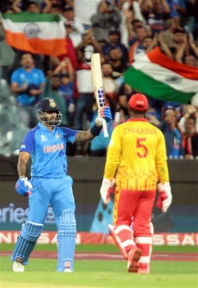 T20 World Cup: India set up semifinal showdown with England after 71-run thrashing of Zimbabwe